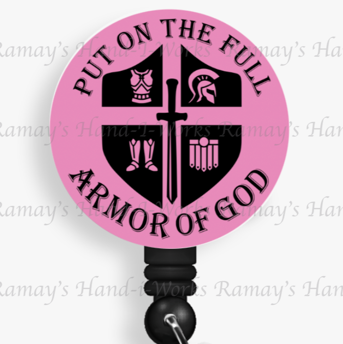 Christian Pink, Full armor Of God Retractable Badge Reel