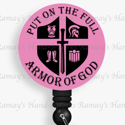Christian Pink, Full armor Of God Retractable Badge Reel