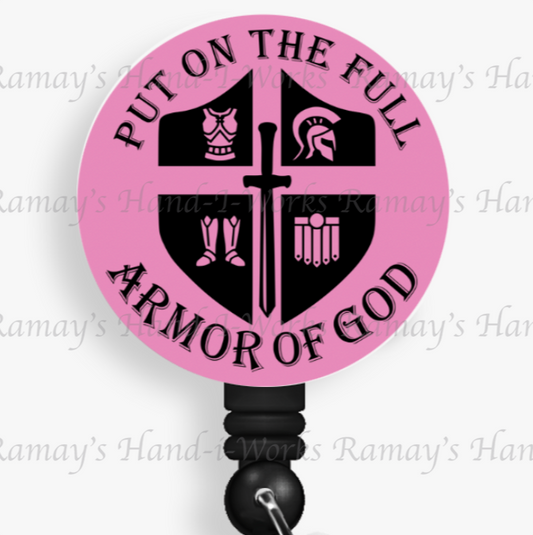 Christian Pink, Full armor Of God Retractable Badge Reel