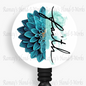Christian, Blue Flower, Faith Retractable Badge Reel