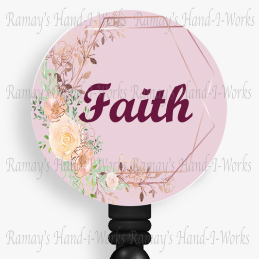 Christian Badge Reel, Faith Retractable Badge Reel