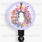 Watercolor Floral Bronchial Lungs #1 Nurse Retractable Nurse Badge Reel