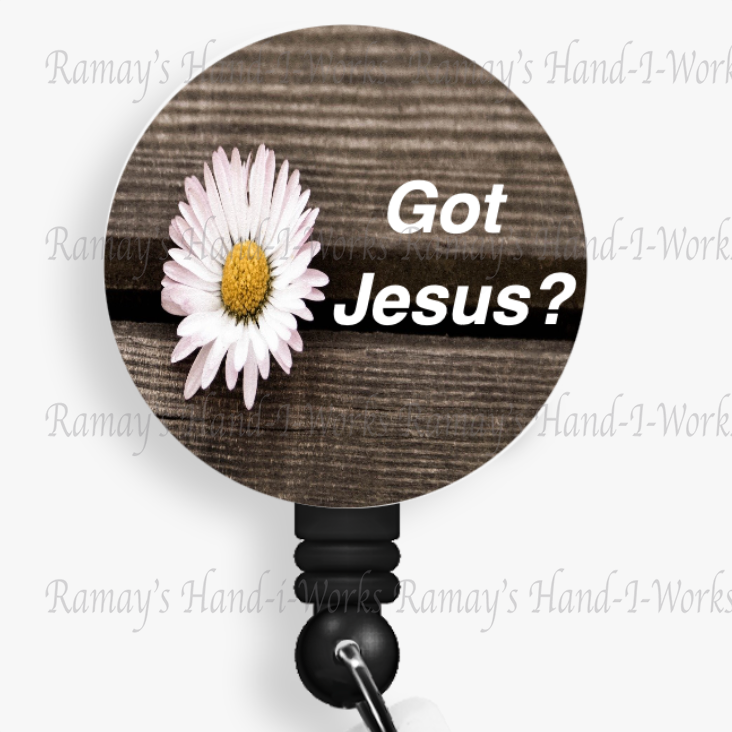 Christian, "Got Jesus?" Retractable Badge Reel