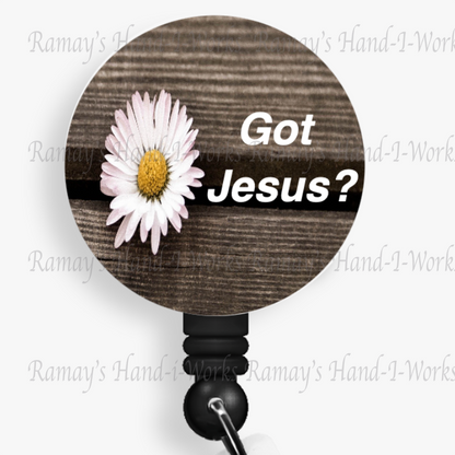 Christian, "Got Jesus?" Retractable Badge Reel