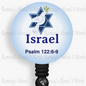 Israel, Pray for Peace Retractable Badge Reel