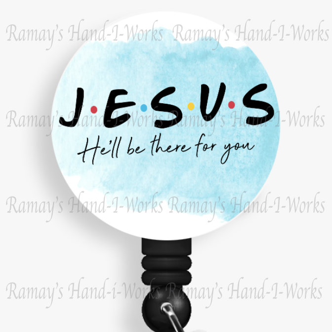 Christian, Jesus, He'll be there for you Retractable Badge Reel