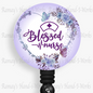 Blessed Nurse Retractable Nurse Badge Reel