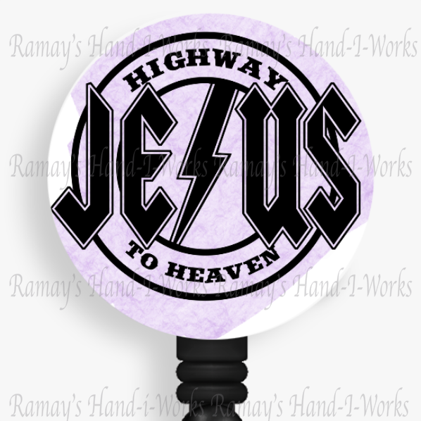 Christian, "Jesus" Highway to Heaven #1 Retractable Badge Reel