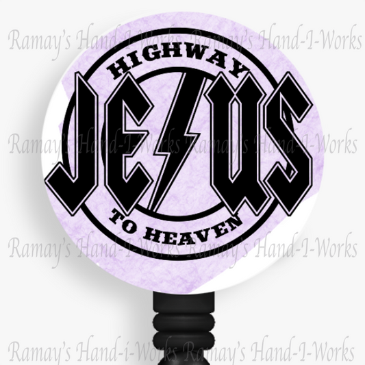 Christian, "Jesus" Highway to Heaven #1 Retractable Badge Reel