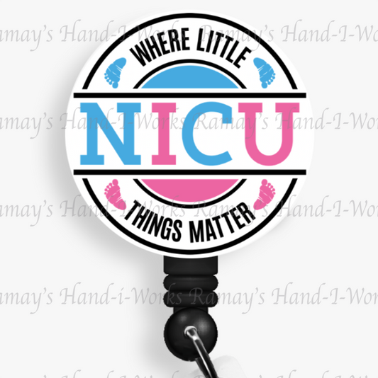 Cute Nurse NICU Retractable Badge Reel