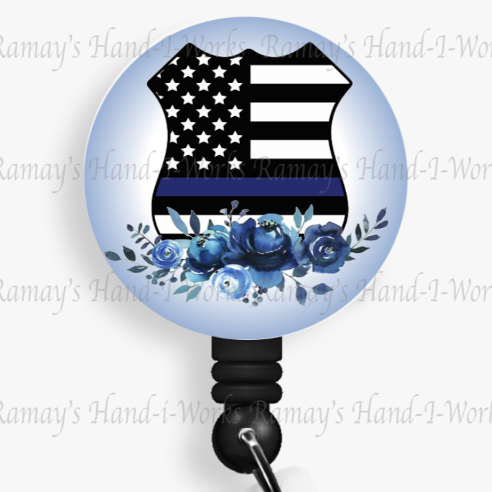 Support The Shield of the Blue, Back the Blue Line Retractable Badge Reel