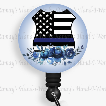Support The Shield of the Blue, Back the Blue Line Retractable Badge Reel