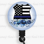 Support The Shield of the Blue, Back the Blue Line Retractable Badge Reel