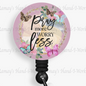Christian, Pray More, Worry Less Retractable Badge Reel