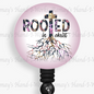 Christian "Rooted In Christ" Retractable Badge Reel