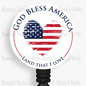 Patriotic God Bless America Retractable Badge Reel