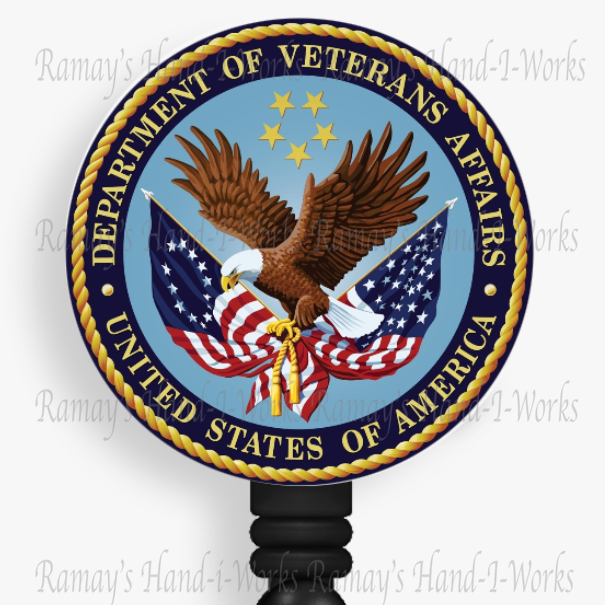 Military Dept. Of Veterans Affairs Retractable Badge Reel