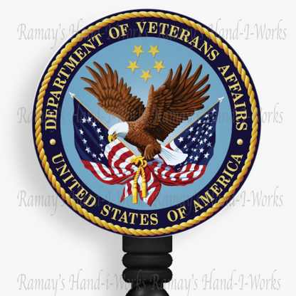 Military Dept. Of Veterans Affairs Retractable Badge Reel