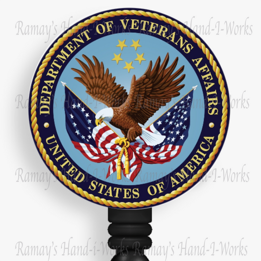Military Dept. Of Veterans Affairs Retractable Badge Reel