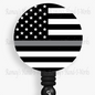 US Flag Support Corrections Officer Retractable Badge Reel