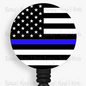 Police, Back the Blue Line Retractable Badge Reel