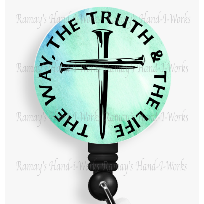 Christian, The Way, The Truth, The Life Retractable Badge Reel