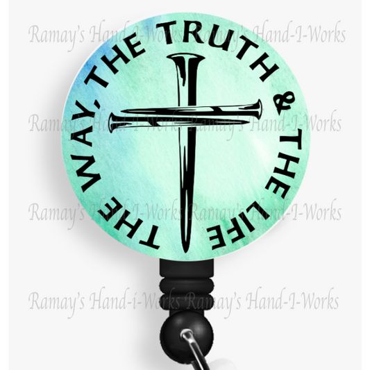 Christian, The Way, The Truth, The Life Retractable Badge Reel