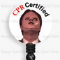 Funny CPR Certified Dwight Retractable Badge Reel