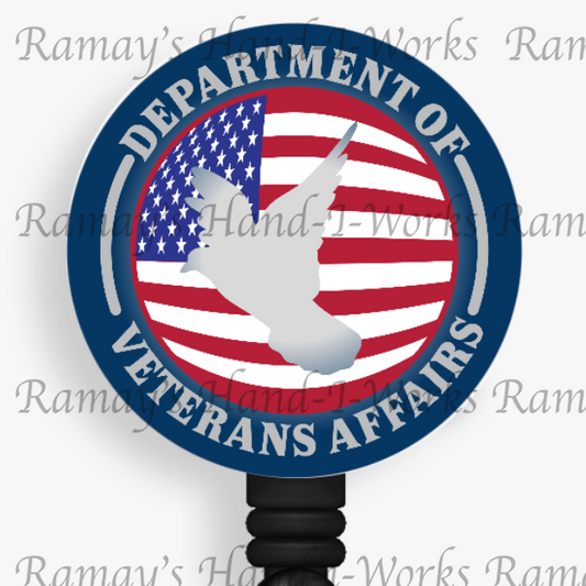 Military, Dept. of Veterans Affairs Retractable Badge Reel