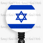 Country of Israel's Flag Retractable Badge Reel