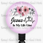 Christian, Jesus Is My Life Line Retractable Nurse Badge Reel