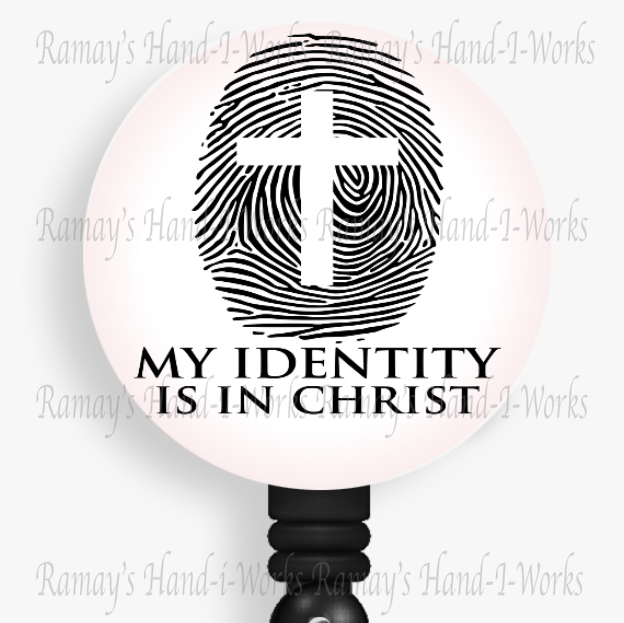 Christian My Identity Is In Christ Retractable Badge Reel