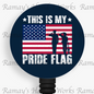 Patriotic, This Is My Pride Flag Retractable Badge Reel