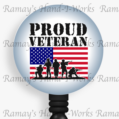 Military, Proud Veterans Retractable Badge Reel (Copy)