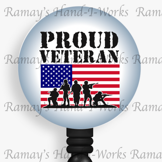 Military, Proud Veterans Retractable Badge Reel (Copy)