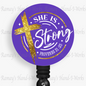 Christian, She is Strong, Proverbs 31 Retractable Badge Reel