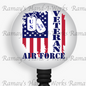 Patriotic, #8 Veterans Air Force Retractable Badge Reel