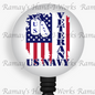 Patriotic, #6 Military US Navy Veterans Retractable Badge Reel