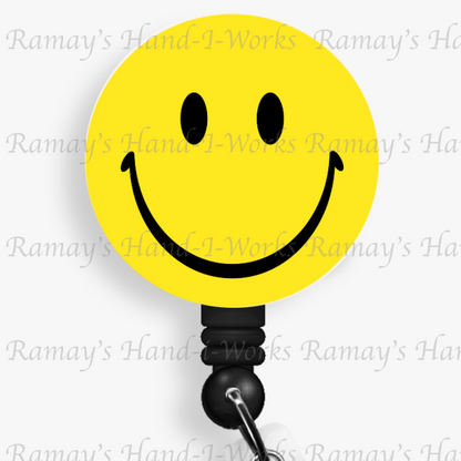Fun Smiley Happy Face Retractable Badge Reel