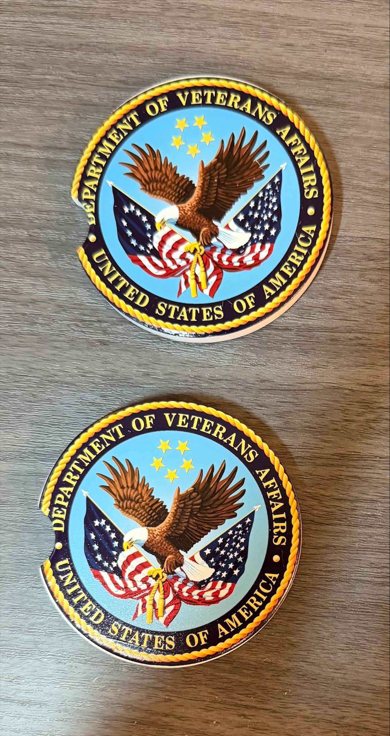 Ceramic Car Coasters Set | Department of Veterans Affairs Design, Absorbent Cup Holders __etsy:8040417363