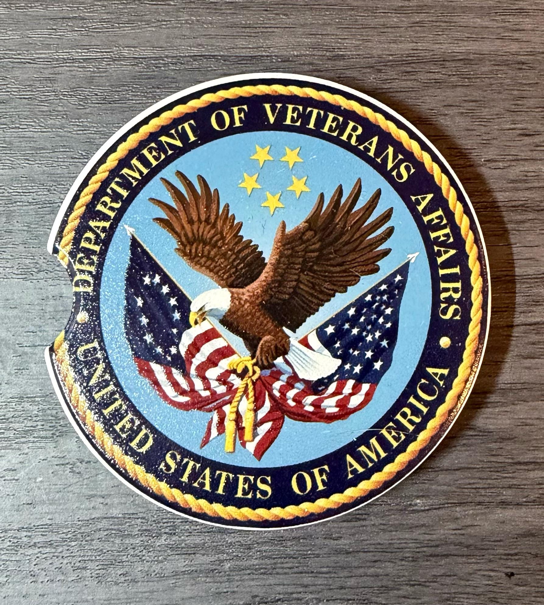 Ceramic Car Coasters Set | Department of Veterans Affairs Design, Absorbent Cup Holders __etsy:8040412885