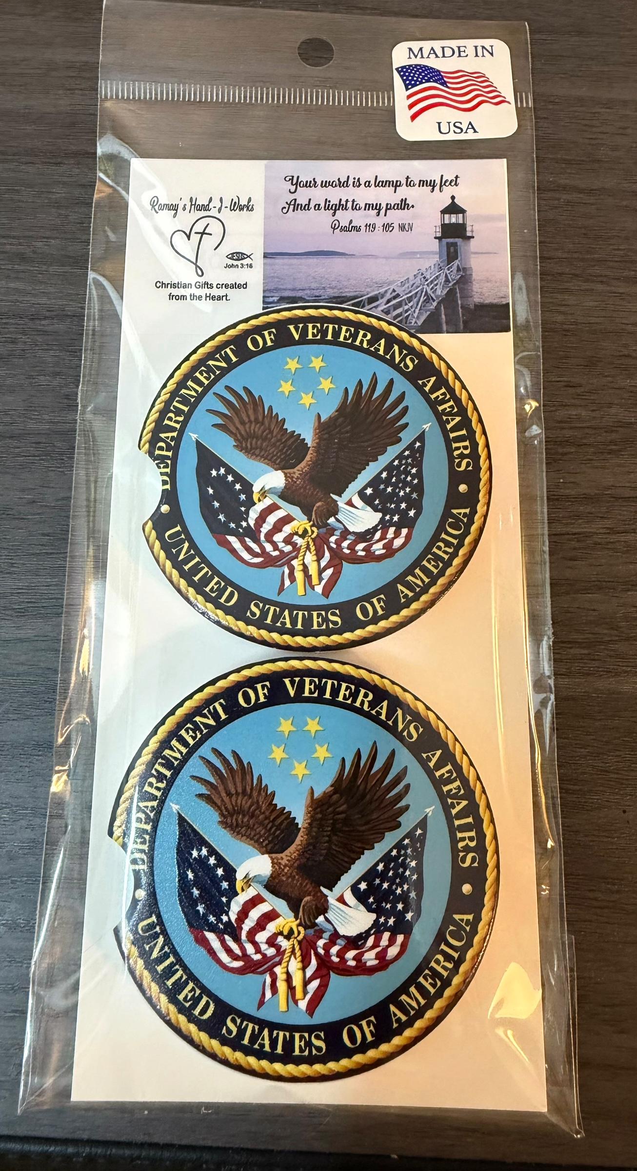 Ceramic Car Coasters Set | Department of Veterans Affairs Design, Absorbent Cup Holders __etsy:8040414573