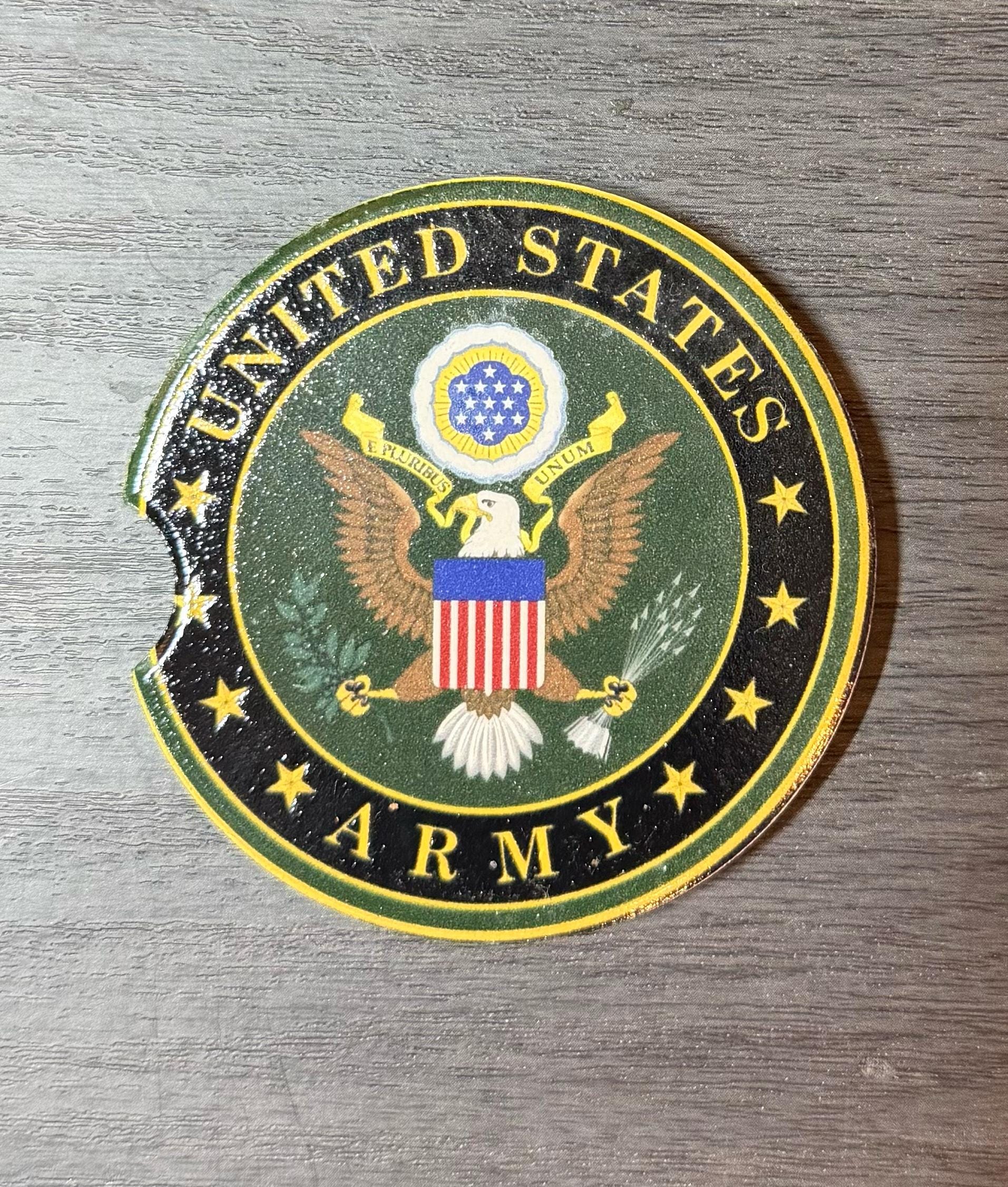 Ceramic Car Coasters Set | Military Absorbent Cup Holders | Patriotic Military Gifts __etsy:8028374574