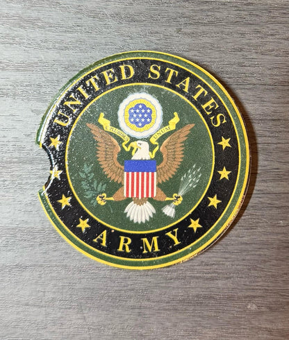 Ceramic Car Coasters Set | Military Absorbent Cup Holders | Patriotic Military Gifts __etsy:8028374574