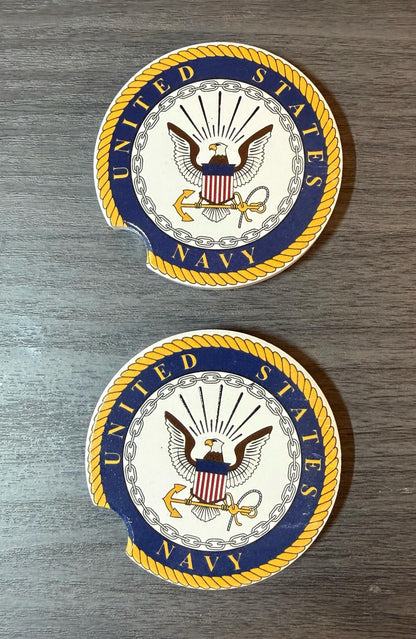 Ceramic Car Coasters Set | Military Absorbent Cup Holders | Patriotic Military Gifts | Navy, Army Military Gifts __etsy:8028448258