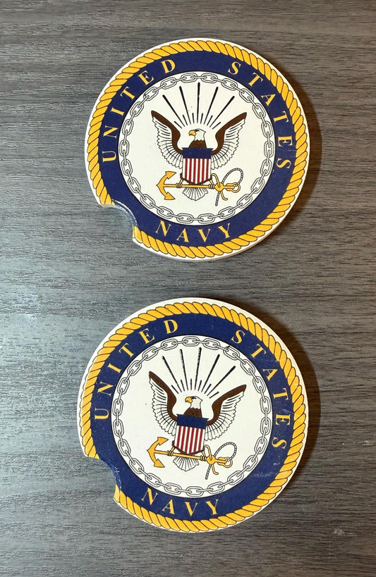 Ceramic Car Coasters Set | Military Absorbent Cup Holders | Patriotic Military Gifts | Navy, Army Military Gifts __etsy:8028448258