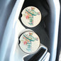 Ceramic Car Coasters Set of 2 | Floral Jesus Car Accessories | Absorbent Cup Holder Coasters | Faith Inspired Gift | Inspirational Car Decor __etsy:8087686489