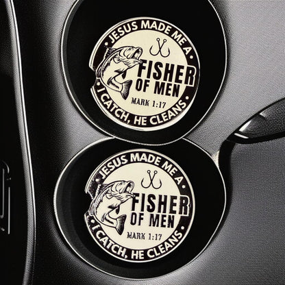 Ceramic Car Coasters Set of 2 | Jesus made me a Fisher of men, Mark 1v17 Accessories | Absorbent Cup Holder Coasters | Faith Inspired Gift __etsy:8098826351