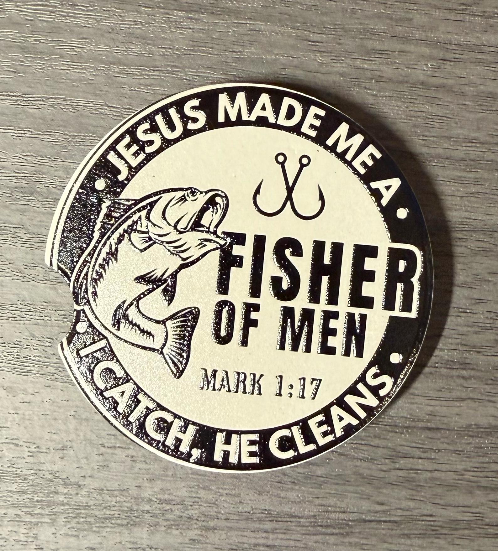 Ceramic Car Coasters Set of 2 | Jesus made me a Fisher of men, Mark 1v17 Accessories | Absorbent Cup Holder Coasters | Faith Inspired Gift __etsy:8050934706