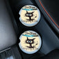 Funny Ceramic Car Coasters Set of 2 | Black cat I'm Fine, Every thing is fine Car Accessories | Absorbent Cup Holder Coasters | Funny Gift __etsy:8099017179
